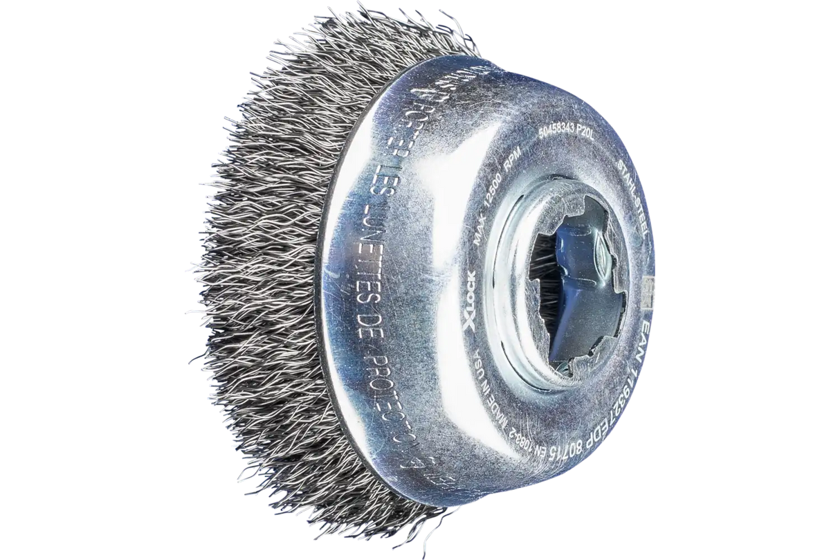 Pferd brosse à coupelle acier 75mm 0,30 x-lock pos (u)