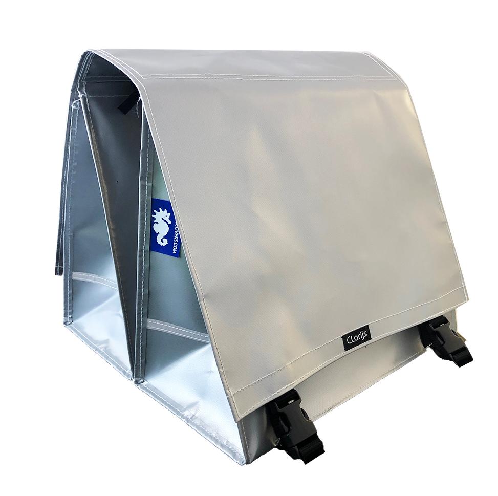Sacoche de vélo Clarijs double l PVC 40l avec découpe argent