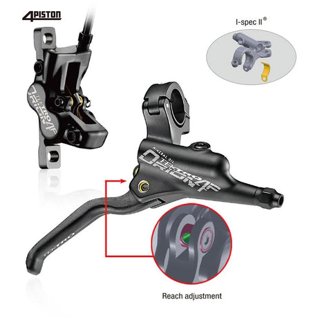 TEKTRO HD-M745 Disc hydraulique Frein de disque RH 1800 mm noir