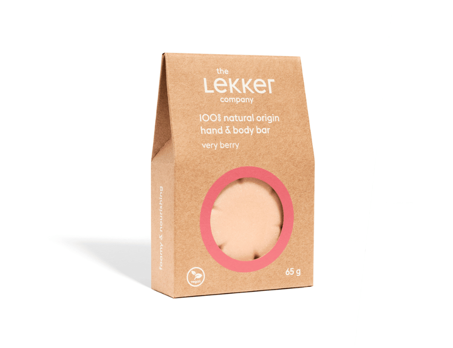 The Lekker Company Natural Hand Body Bar - très baies