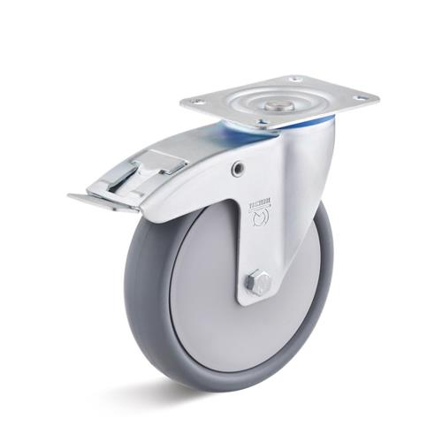 Torwegge roulette pivotante avec frein thermoplastique ø125 plastique