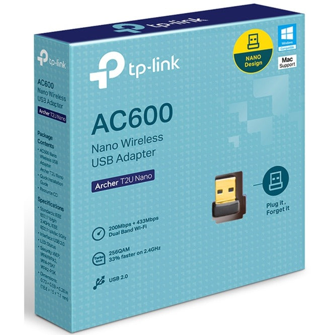 TP-Link Archer T2U Nano AC600 Nano Wireless USB Adaptateur