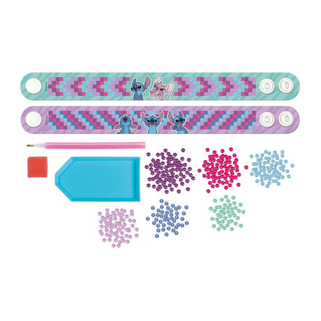 Bracelet de peinture diamant au point de groupe artisanal créatif, 2 pièces | 4 pièces