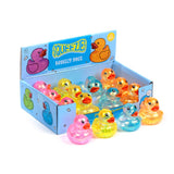 Jouet à presser anti-stress canard pailleté maltose