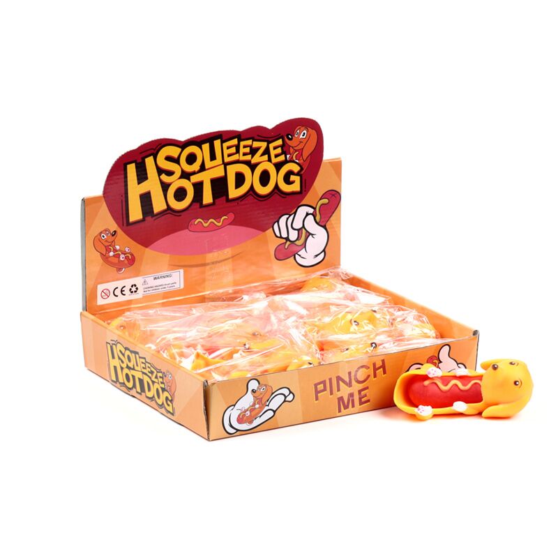 Jouet extensible pour chien saucisse hot-dog