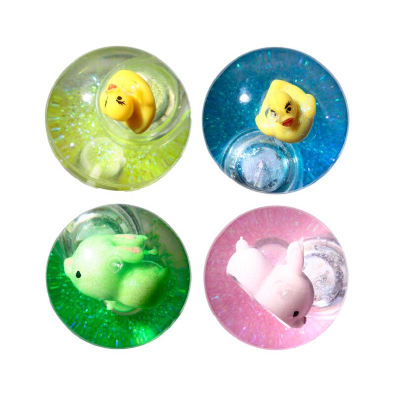 Canard de printemps très rebondissant, balle rebondissante clignotante à LED