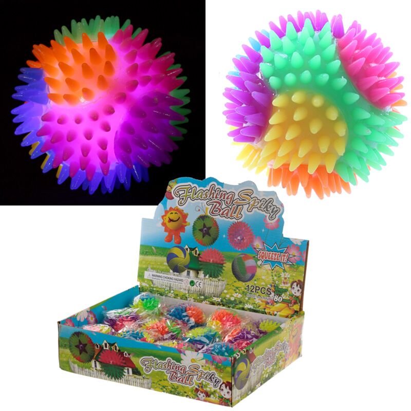 Balle rebondissante pointue avec LED 7cm