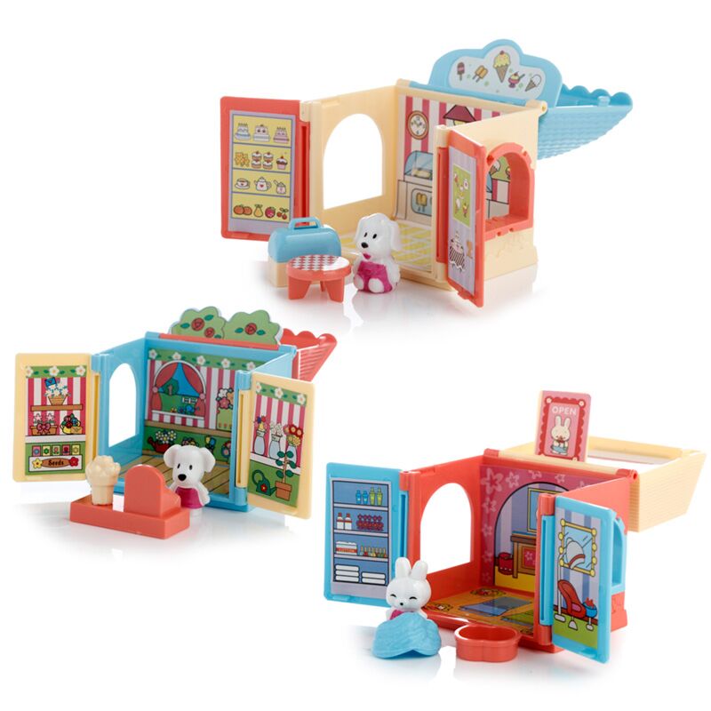 Ensemble mignon de maison de chiot
