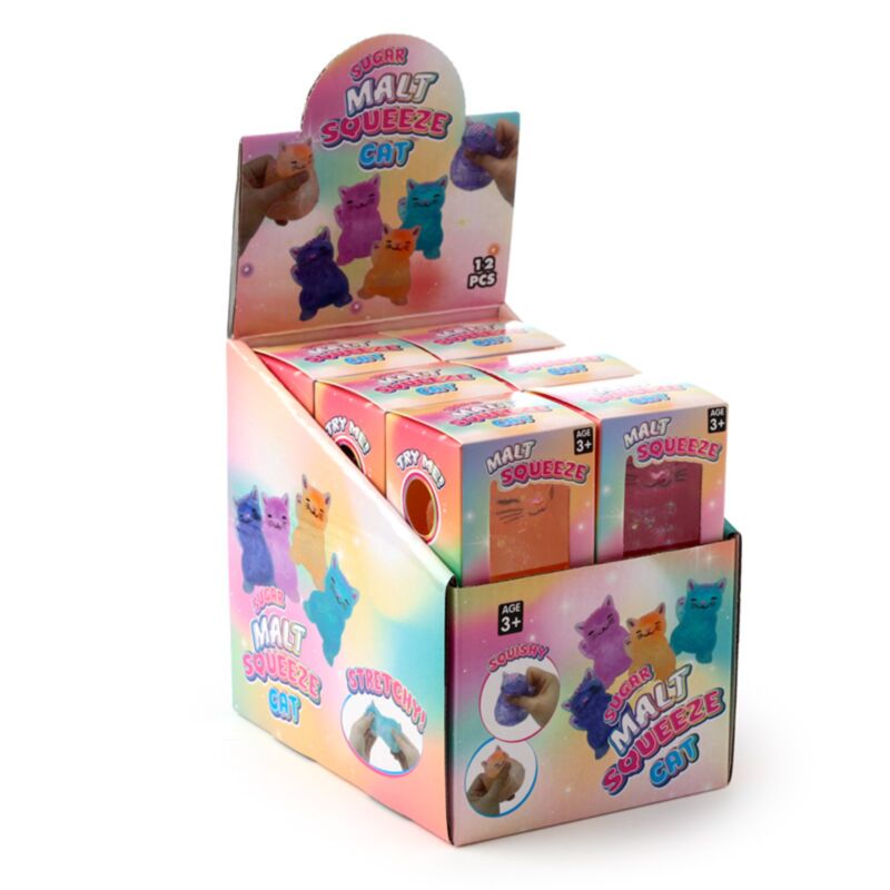 Jouet anti-stress compressible maltose pour chat