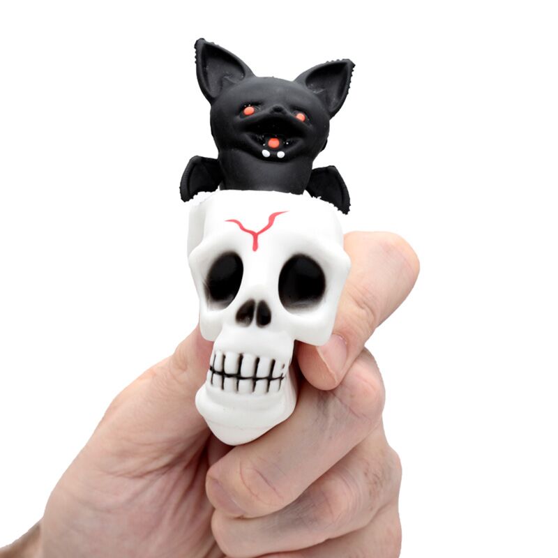 Jouet à presser en forme de chauve-souris crâne