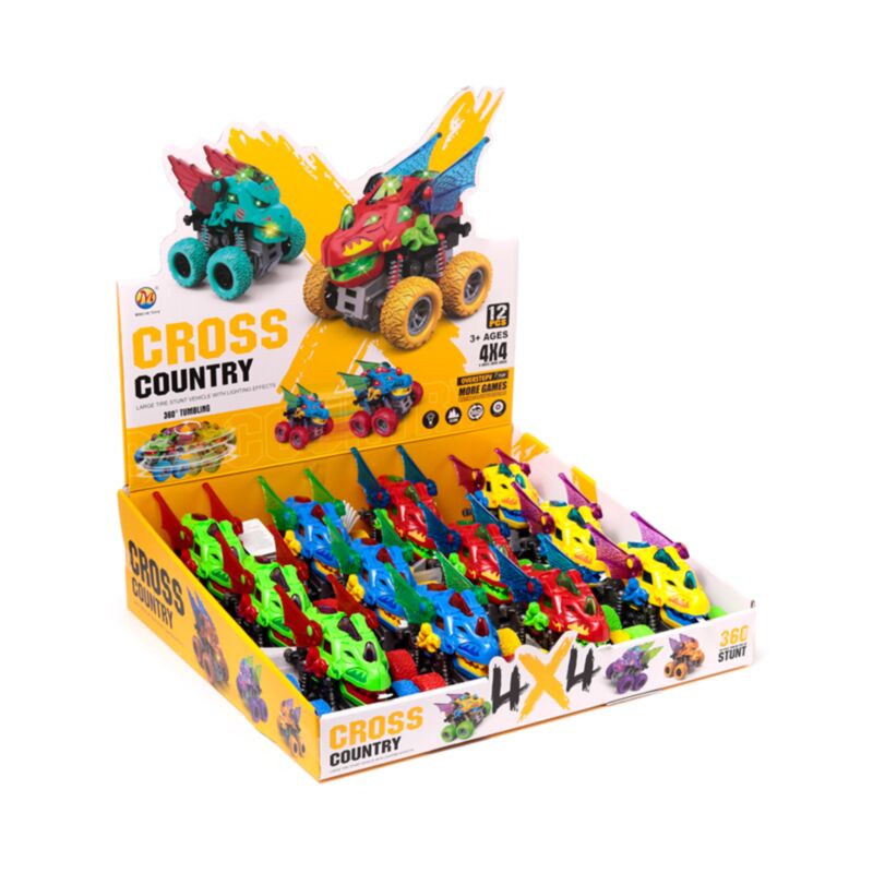 Jouets d'action de camion de cascade de tête de dragon hors route mené