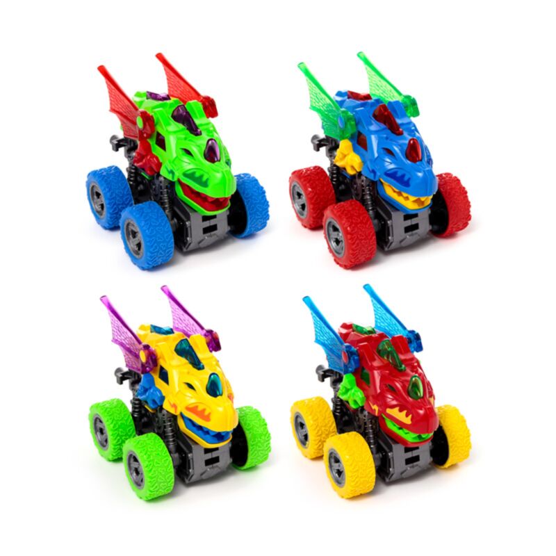 Jouets d'action de camion de cascade de tête de dragon hors route mené