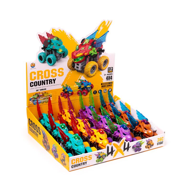 Jouets d'action de camion de cascade de tête d'aigle hors route mené