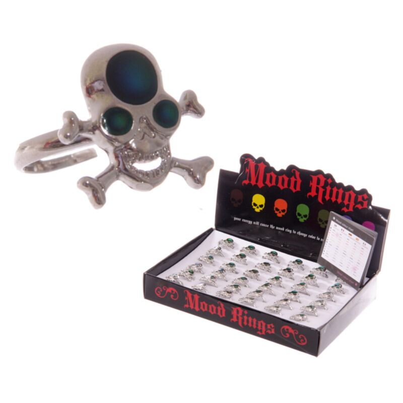 Bague d'humeur en os de crâne