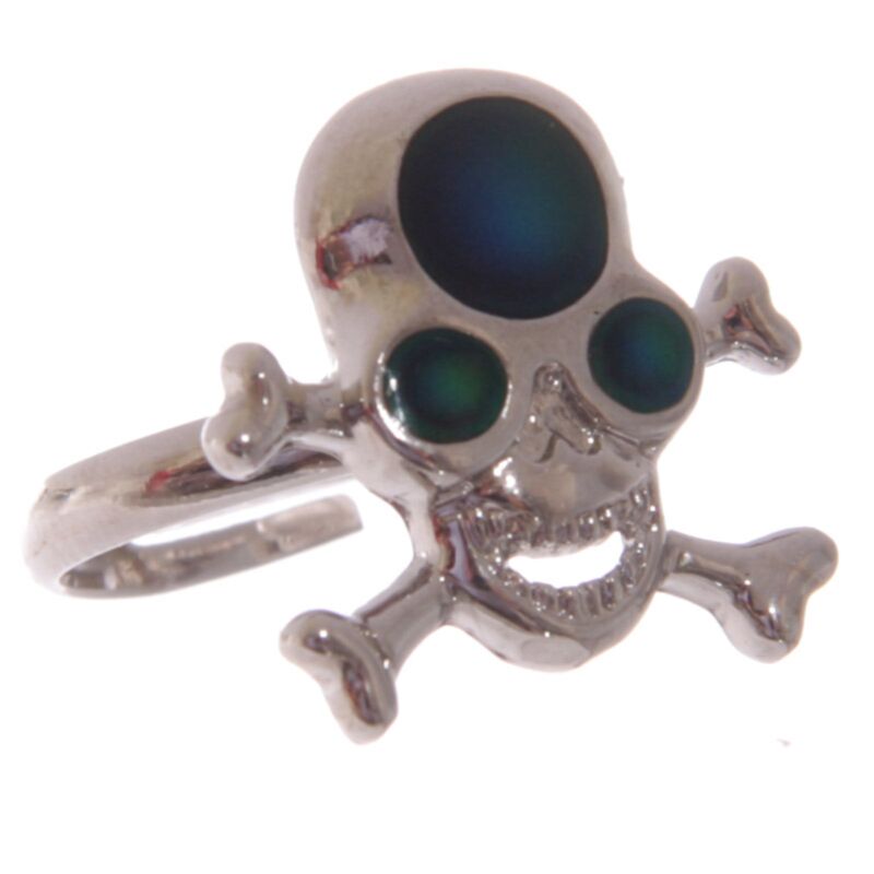 Bague d'humeur en os de crâne