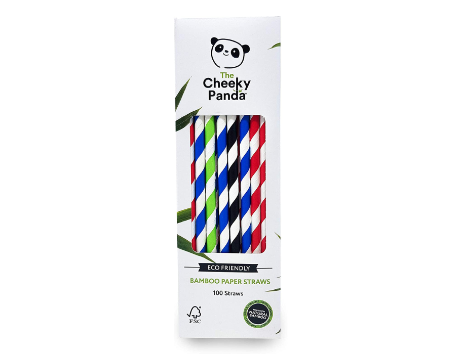Les pailles panda coquines - biodégradables - bambou fsc - 100 pcs
