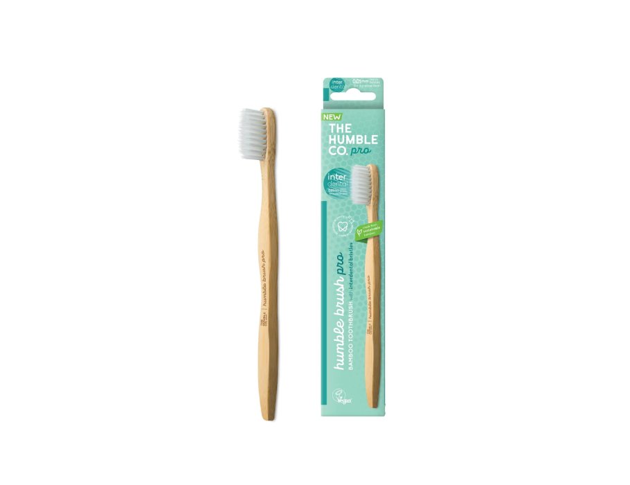 La humble co. brosse à dents bambou - pro - interdentaire - soft - turquoise