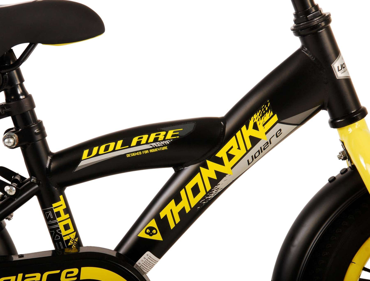 Volare Thombike Children's Bike - Boys - 12 pouces - Jaune noir