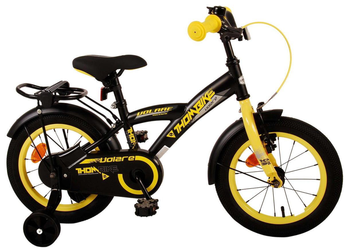 Volare Thombike Children's Bike Boys 14 -calowy czarny żółty żółty