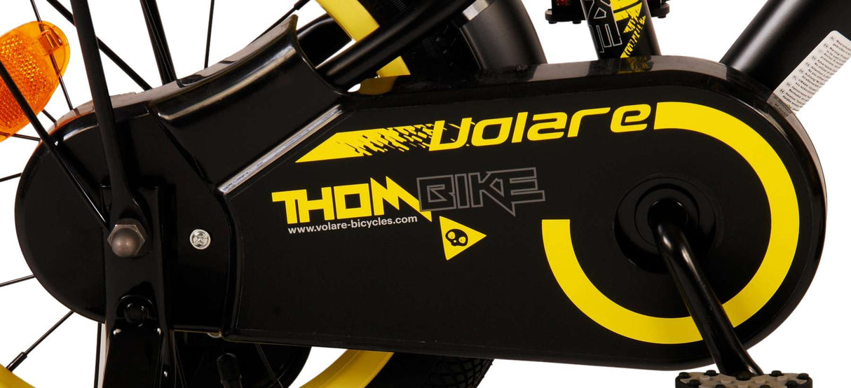 Volare Thombike Children's Bike Boys 14 -calowy czarny żółty żółty