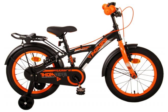 Volare Thombike Children's Bike Boys 16 pouces Black Orange Two Hand freins