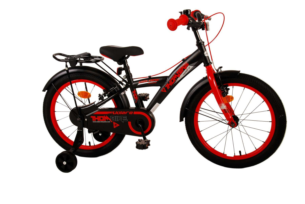 Volare Thombike Kinderbike Jungen 18 Zoll schwarz rote zwei Handbremsen