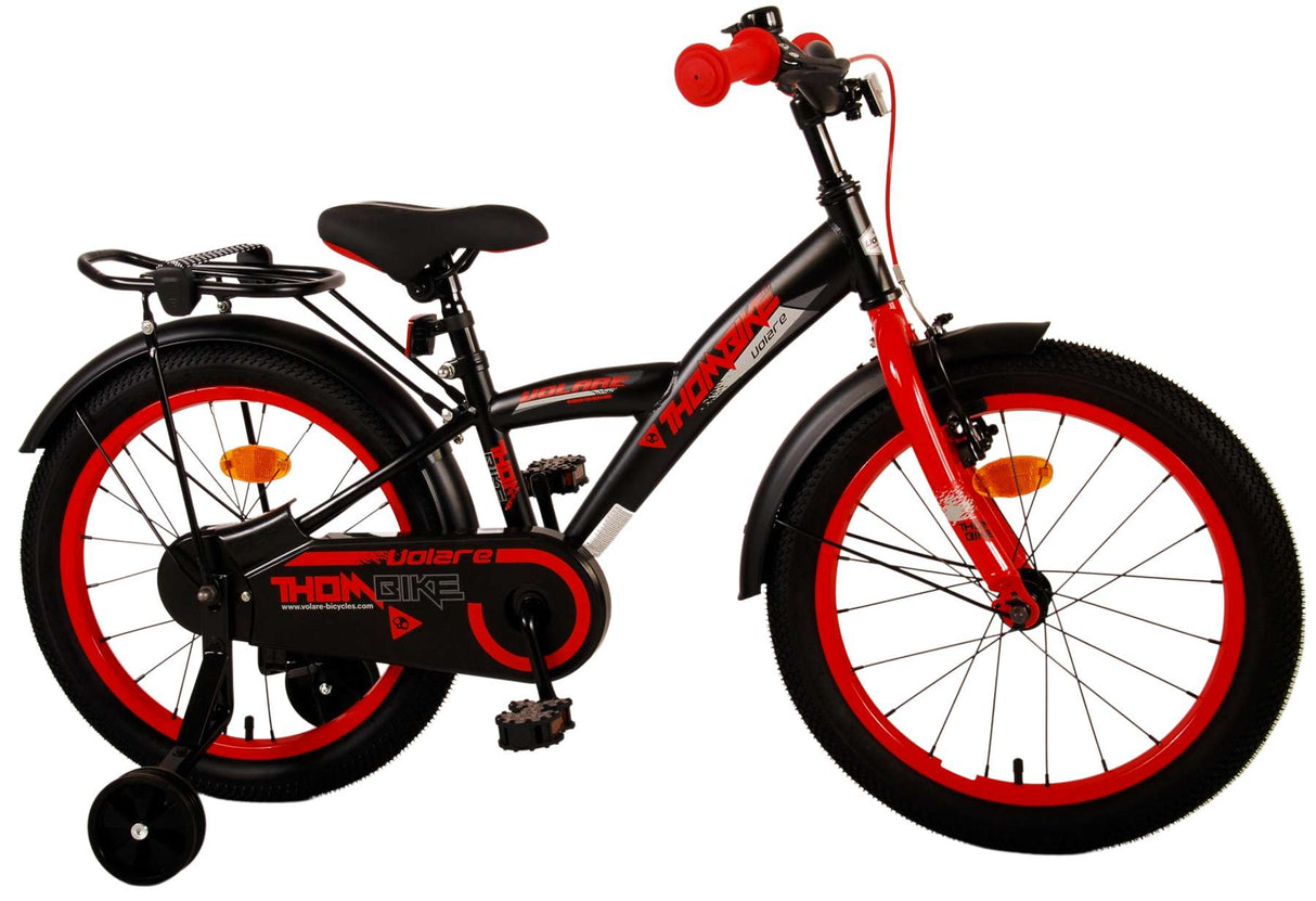 Volare Thombike Children's Bicycle - Jungen - 18 Zoll - Schwarzrot