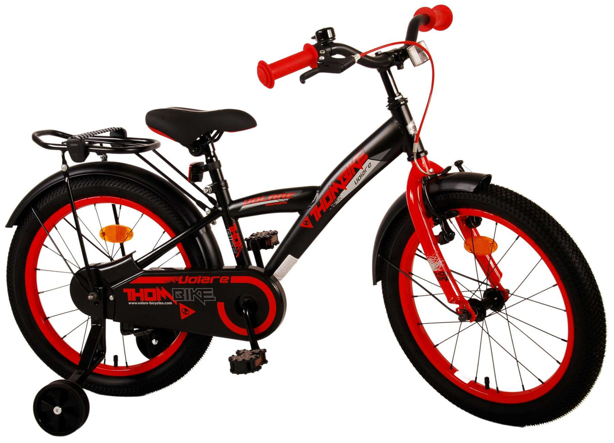 Volare Thombike Children's Bicycle - Jungen - 18 Zoll - Schwarzrot