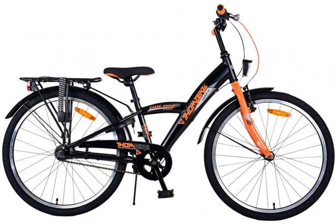 Volare Thombike Børns cykeldrenge 24 tommer sort orange 3 gear