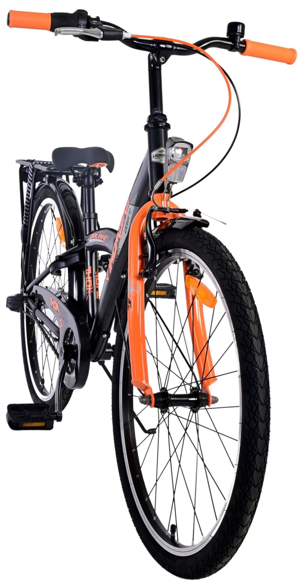 Volare Thombike Children's Bike Boys 24 pouces Black Orange 3 Gears