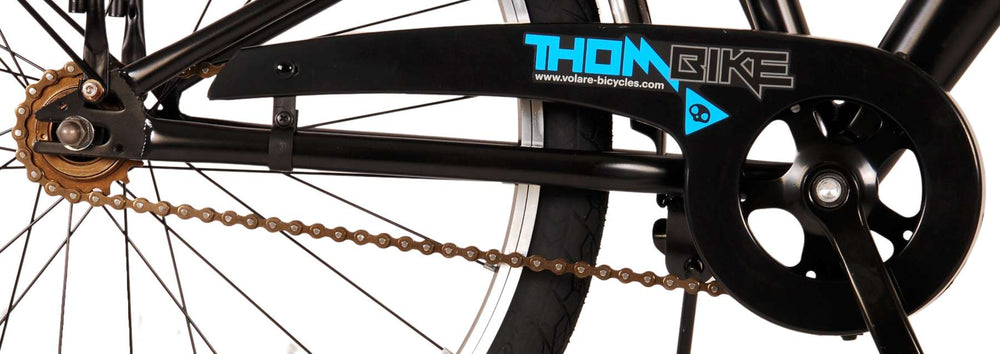 Vélo enfant Volare Thombike - garçons - 24 pouces - noir bleu - deux freins à main