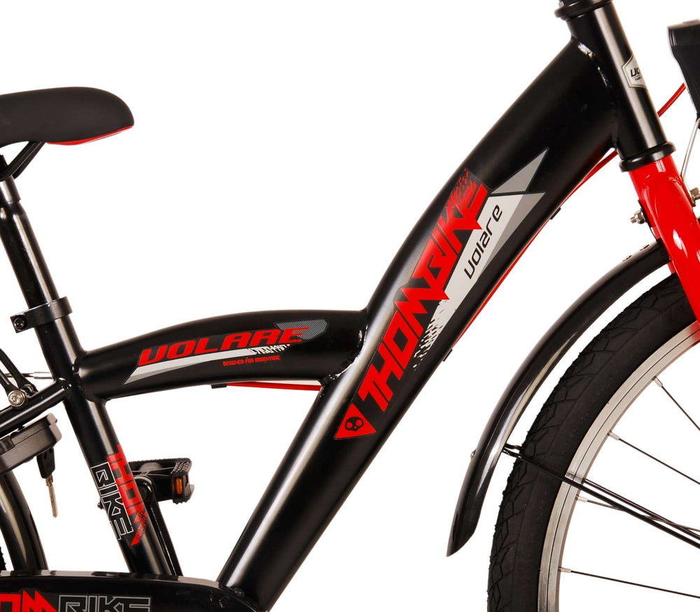 Volare Thombike Children's Bike - Boys - 24 pouces - Black Red - deux freins à main
