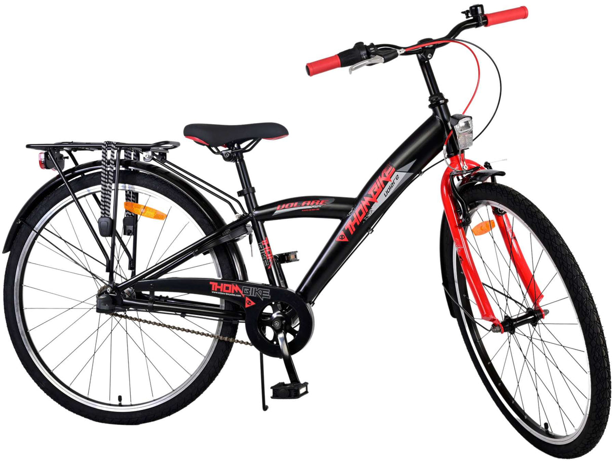 Volare Thombike Children's Bike Boys 26 Inch Black Red 3 Gears