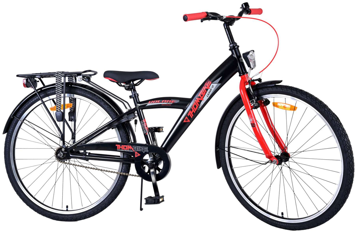 Volare thombike per bambini ragazzi bici da 26 pollici rosso nero