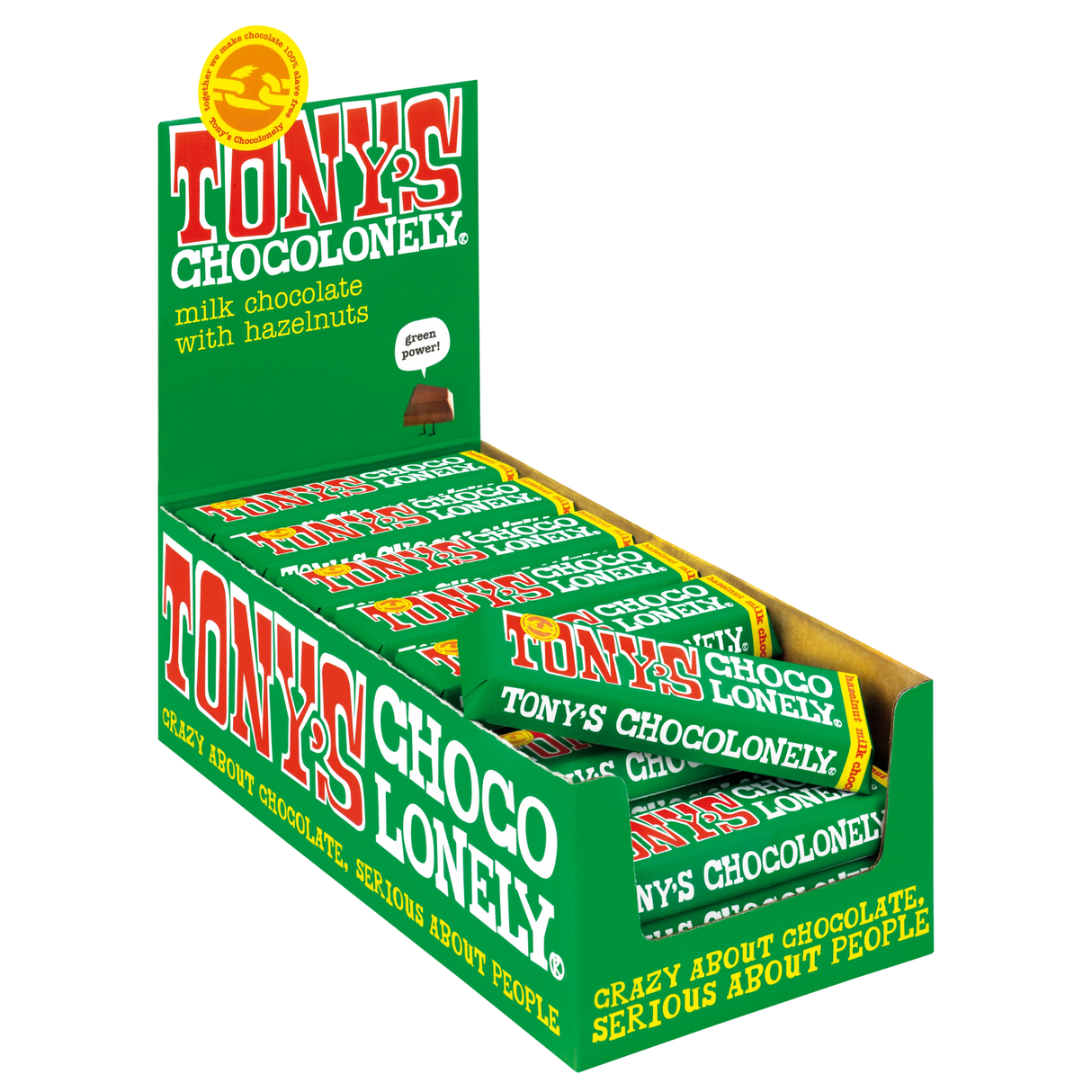 Tony's chocolonely chocolat au lait noisette (35x 47gr)