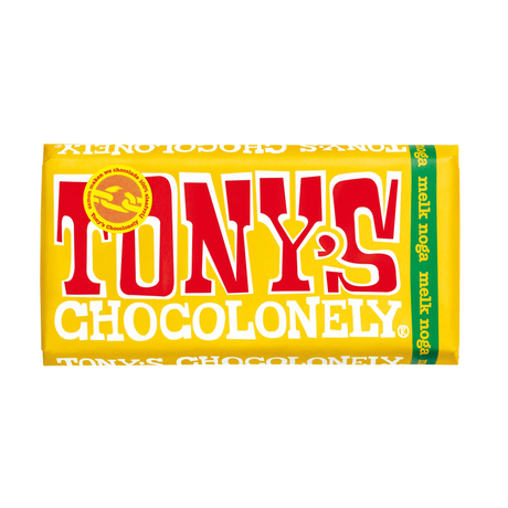 Tony's Chocolonely barre de nougat au chocolat au lait (15x 180gr)