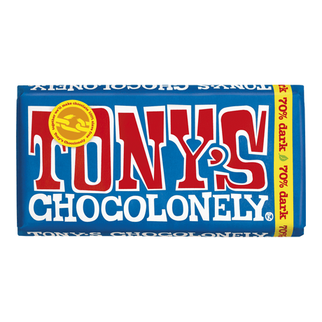 Tablette Tony's Chocolonely de chocolat noir 70% (15x 180gr)