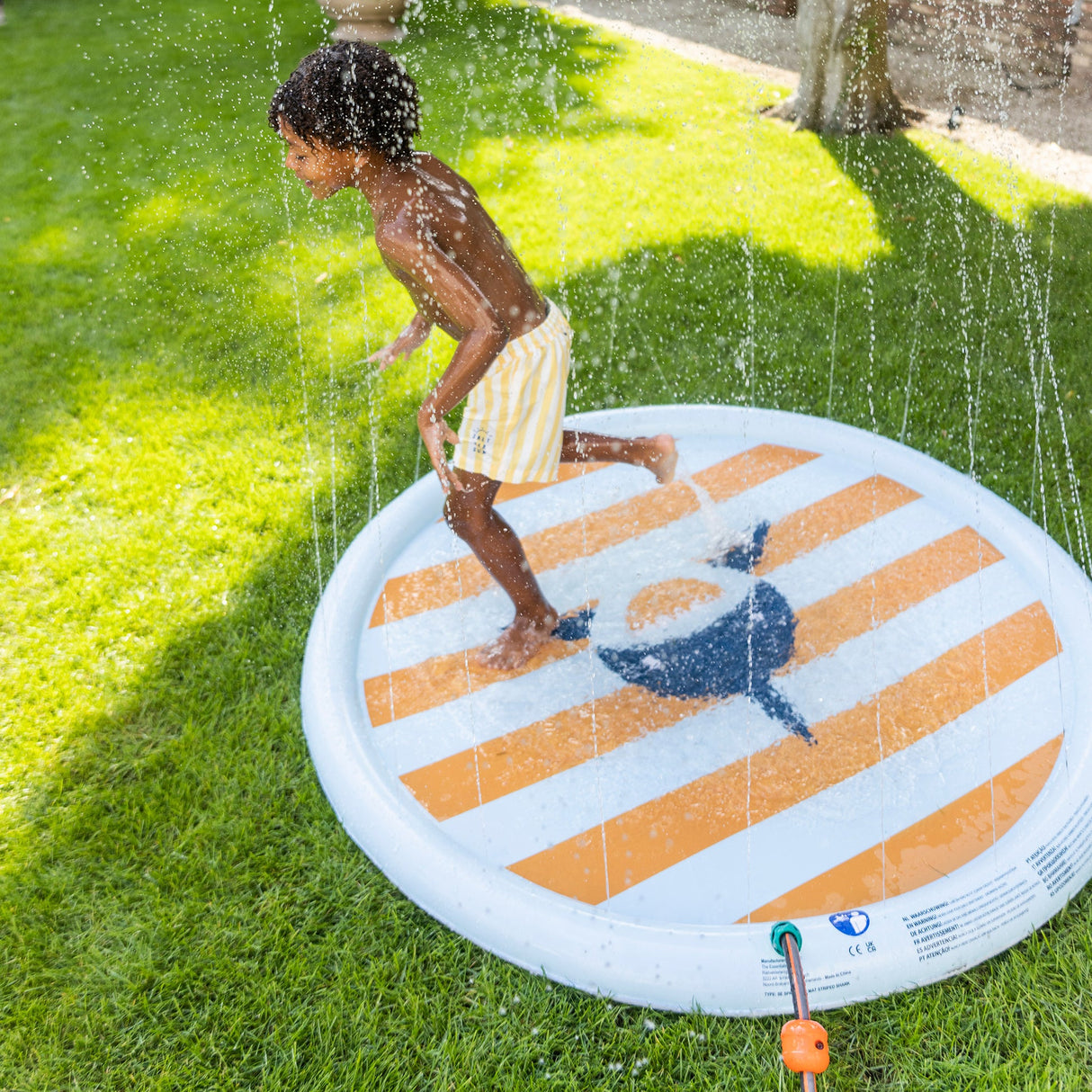 Requin tropical | tapis de jeu aquatique multicolore ø 150 cm