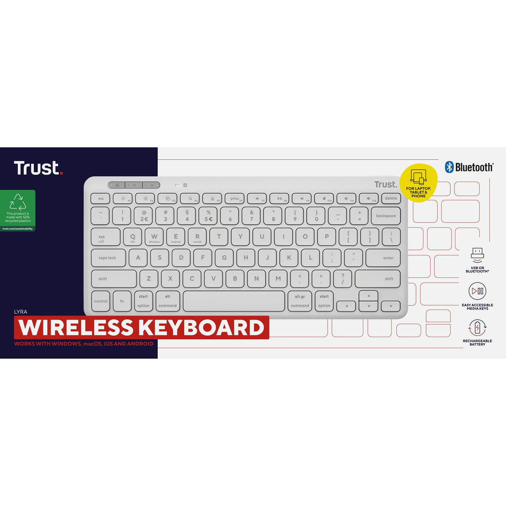 Faites confiance au clavier sans fil compact Lyra compact