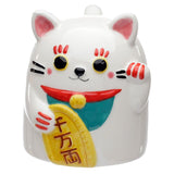 Tasse en céramique chat porte-bonheur à l'envers Maneki Neko