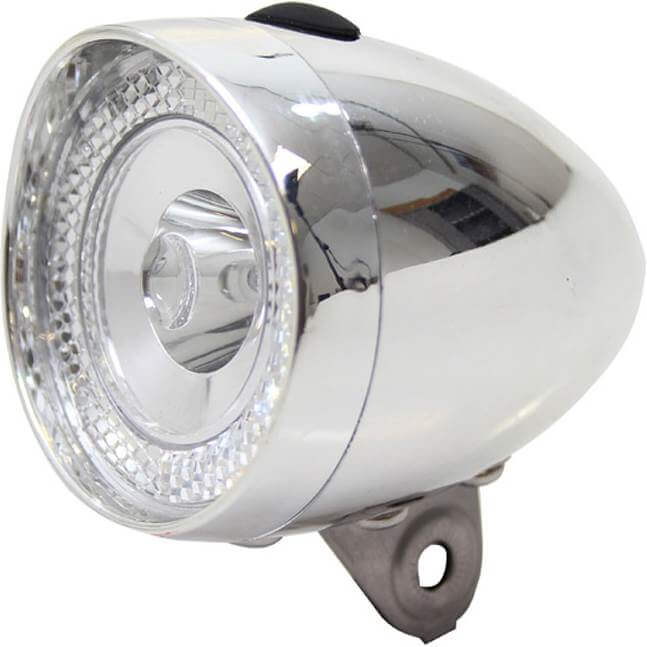 Union headlight UN-4955 Retro Mini battery Chrome OEM