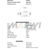Marwi roulement à billes union CB-252 6808 2rs 40x52x7