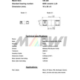 Union roulement à billes CB-329 6000 LLB 10x26x8 céramique