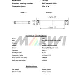 Marwi union roulement à billes CB-380 6807 LLB 35x47x7 céramique