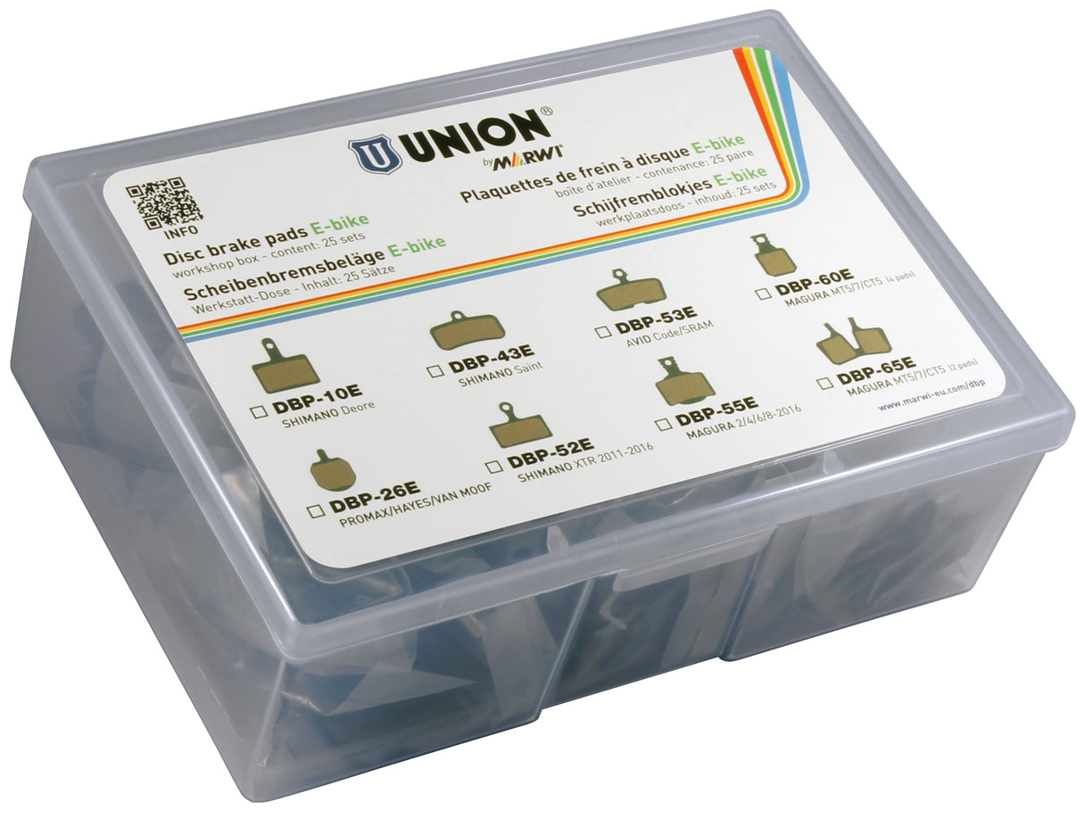 Jeu de plaquettes de frein à disque Union dbp-17 organique (25pr)