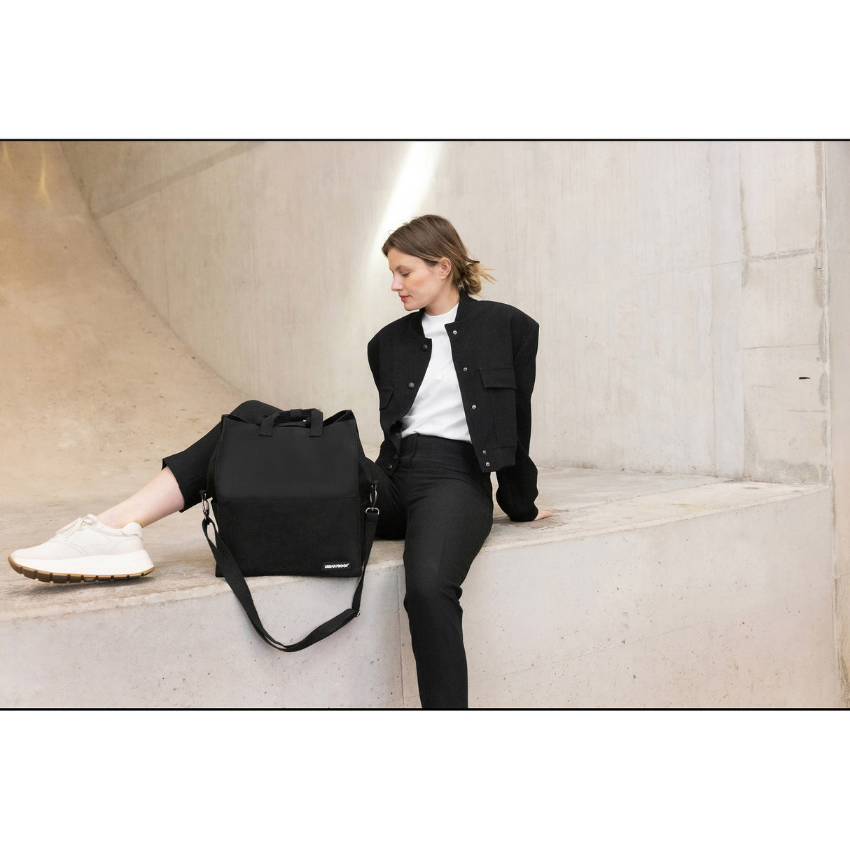 Dutchperfect urbanproof sac de transport city fourre-tout recyclé 22l noir
