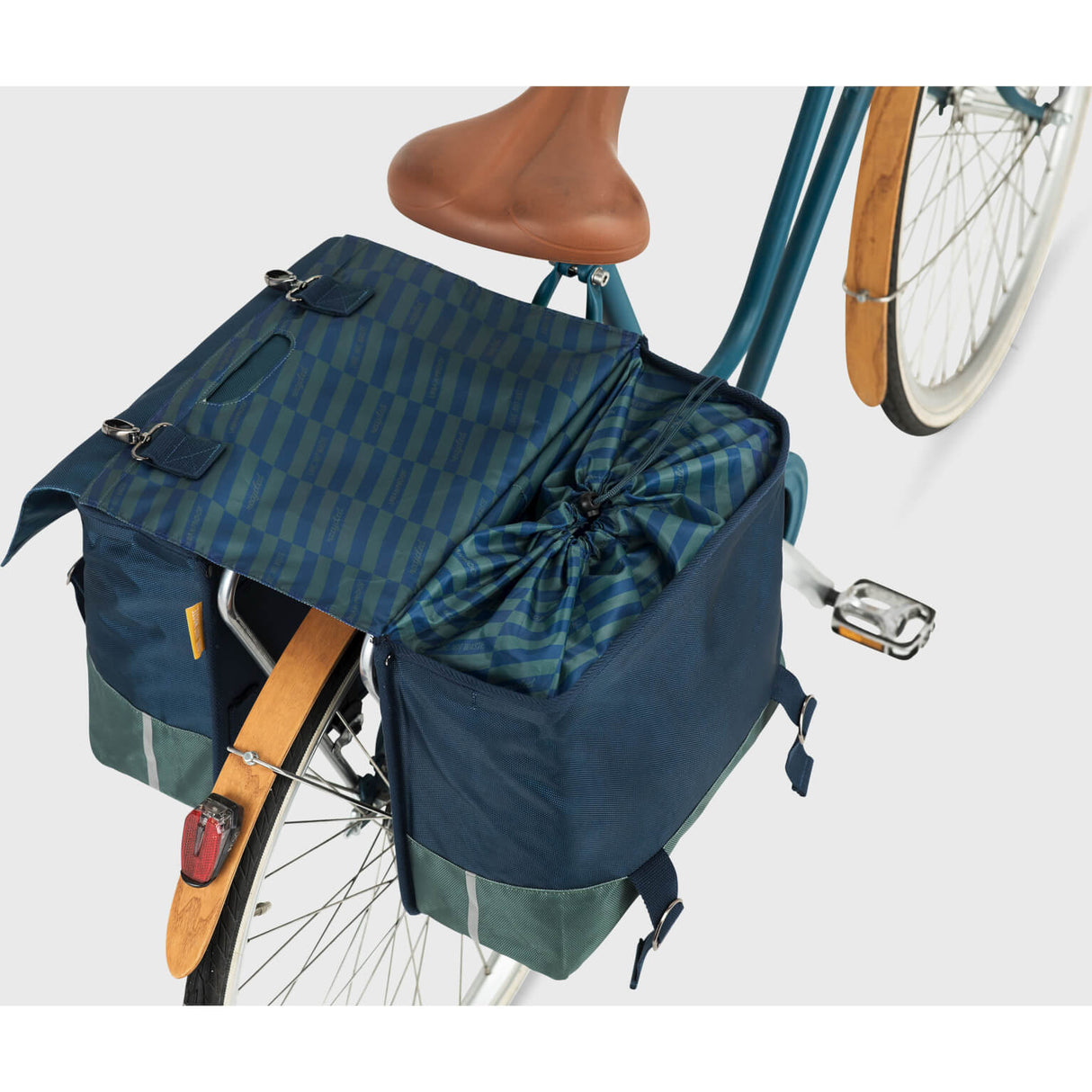 Sac à vélo double vélo urbain à l'épreuve urbaine 40L Green bleu