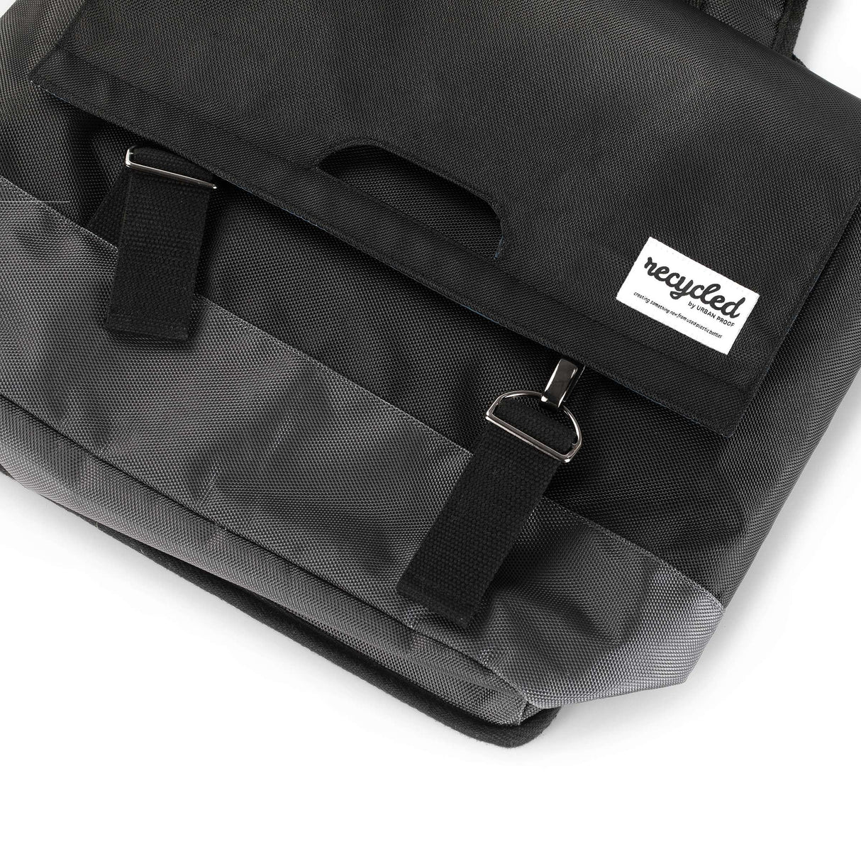 Sac à vélo double à l'épreuve urbaine 55L Green noir - RPET recyclé