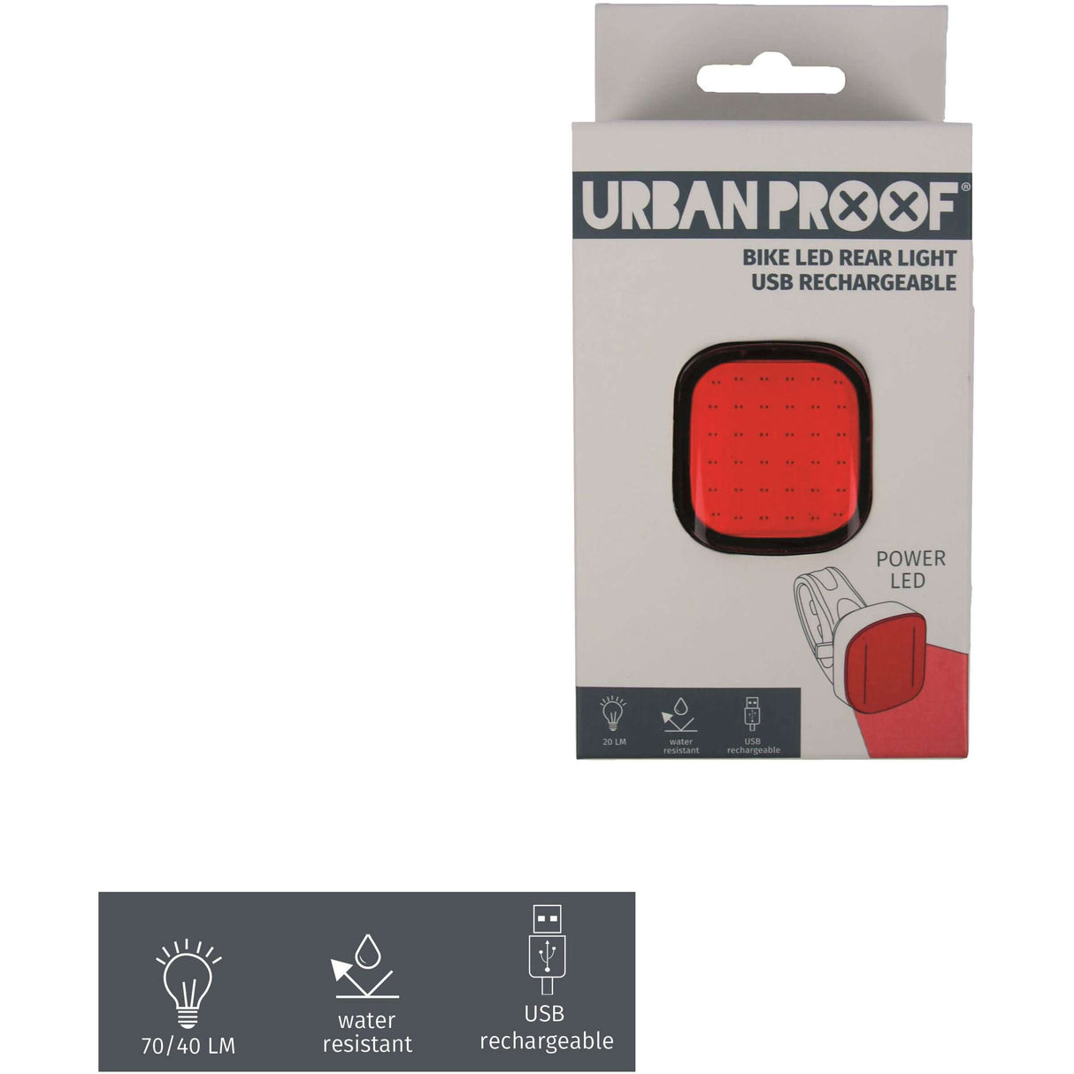 USB rouge à haute puissance à l'épreuve urbaine rouge