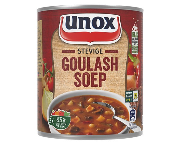 Boîte de soupe au goulasch robuste Unox (6x 0,8 litre)